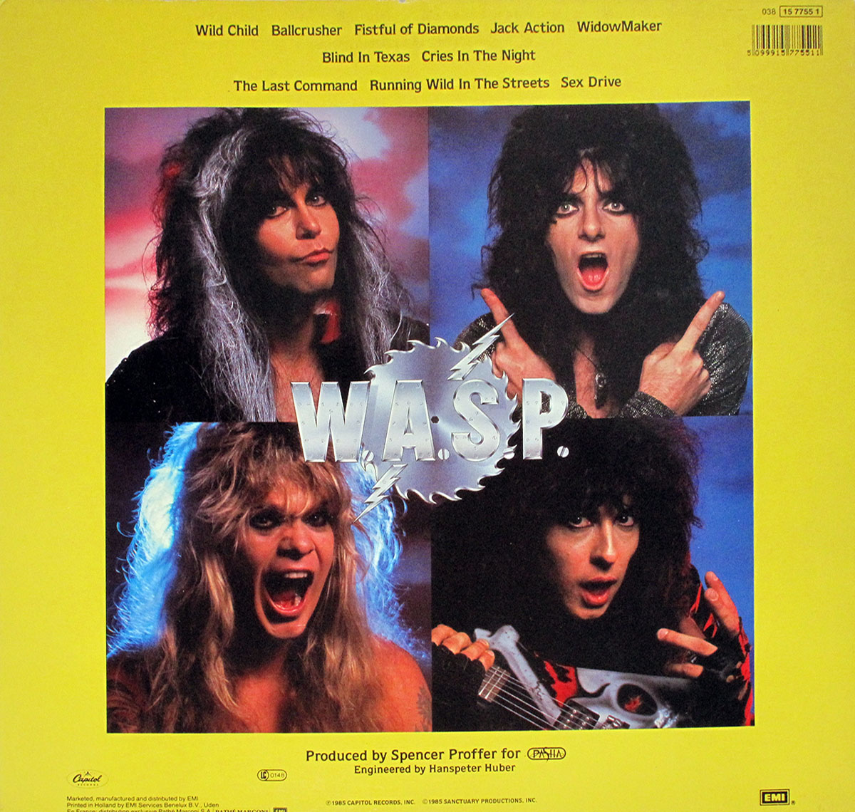 W.A.S.P. WASP Last Command 80s American Heavy Metal Album Cover Gallery